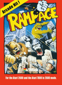 Rampage Atari 2600 US box art